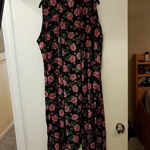 LuLaRoe Joy, black and pink floral, XL
